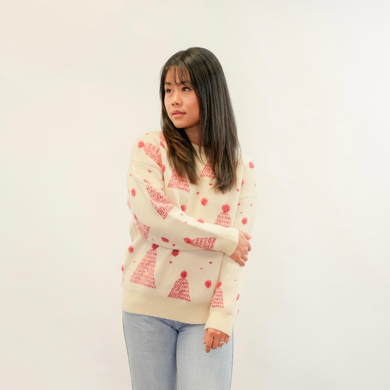 Pompom Pullover Sweater