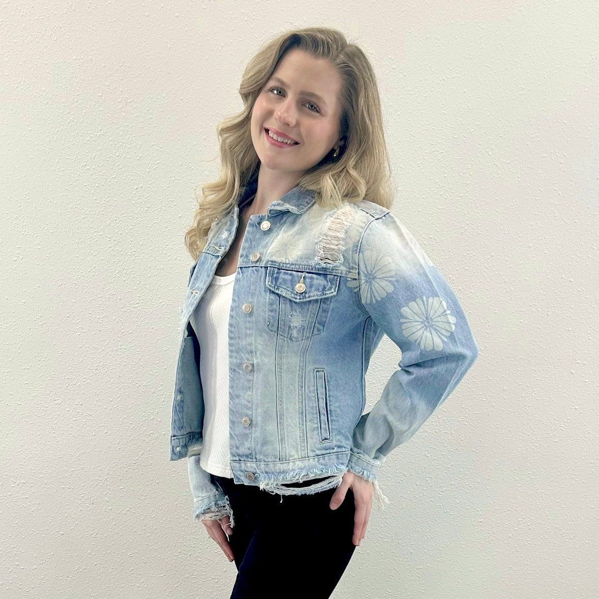 Flower Denim Jacket