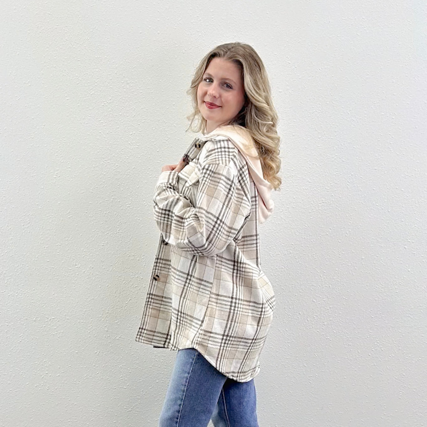 Plaid Hood Shacket