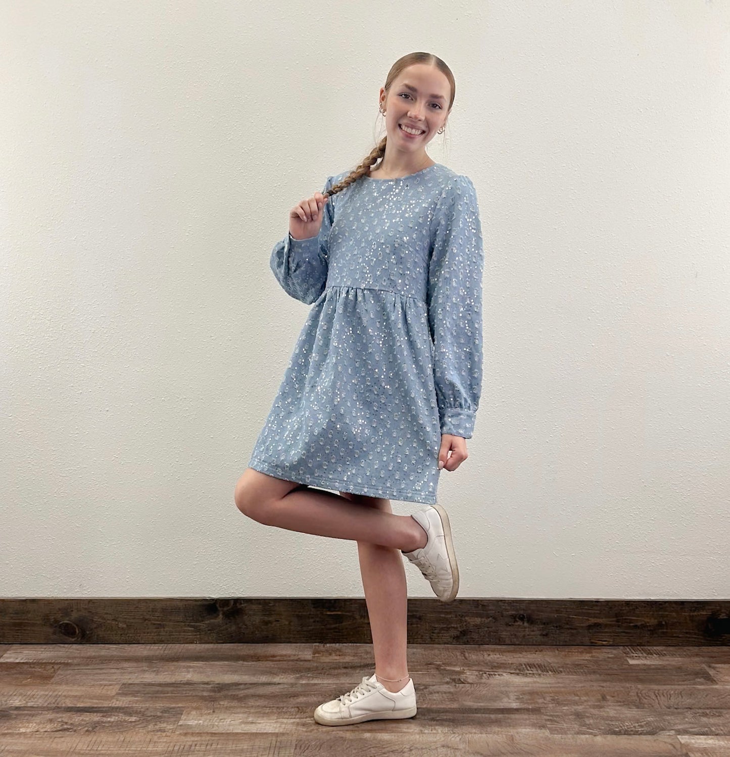 Indigo Glitter Dress