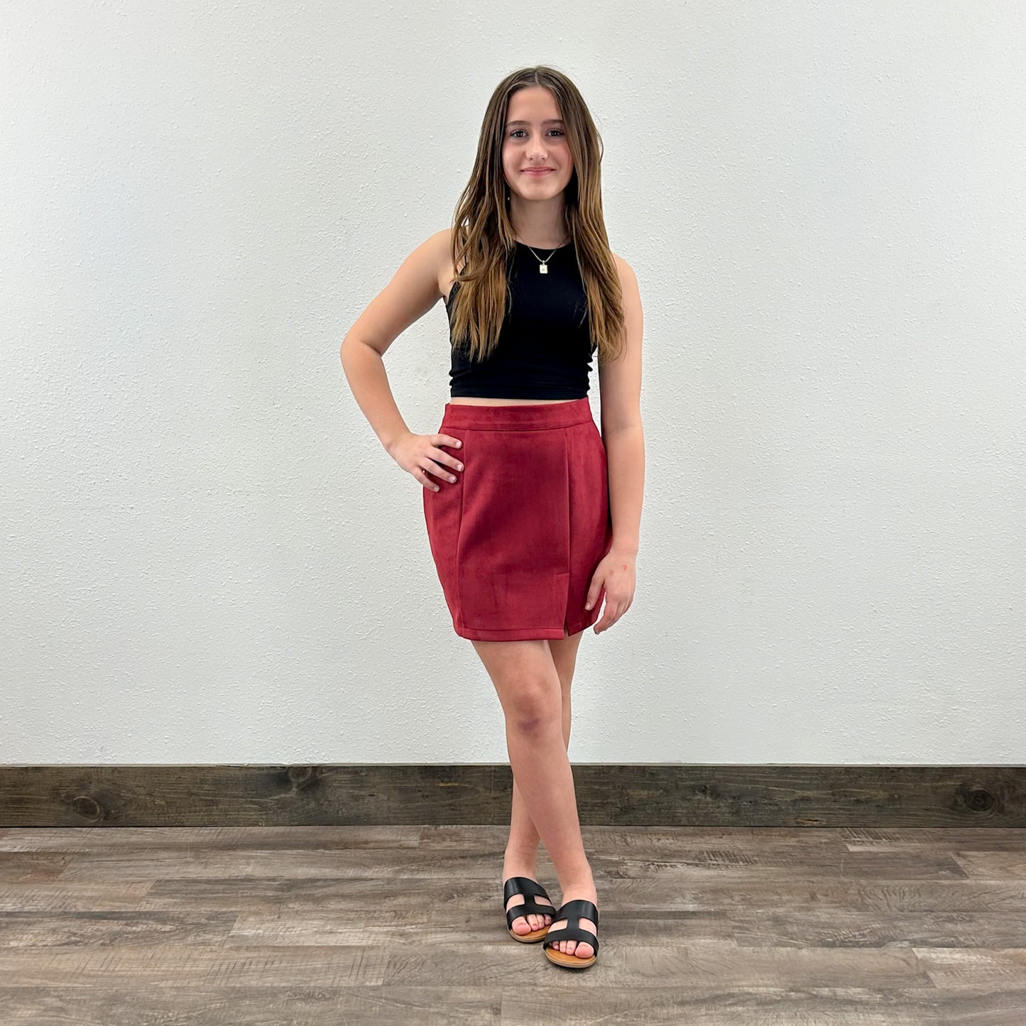 Faux Suede Skirt