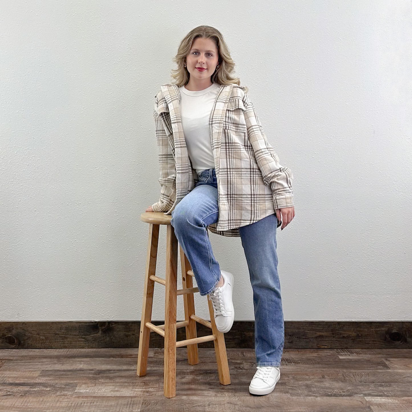Plaid Hood Shacket