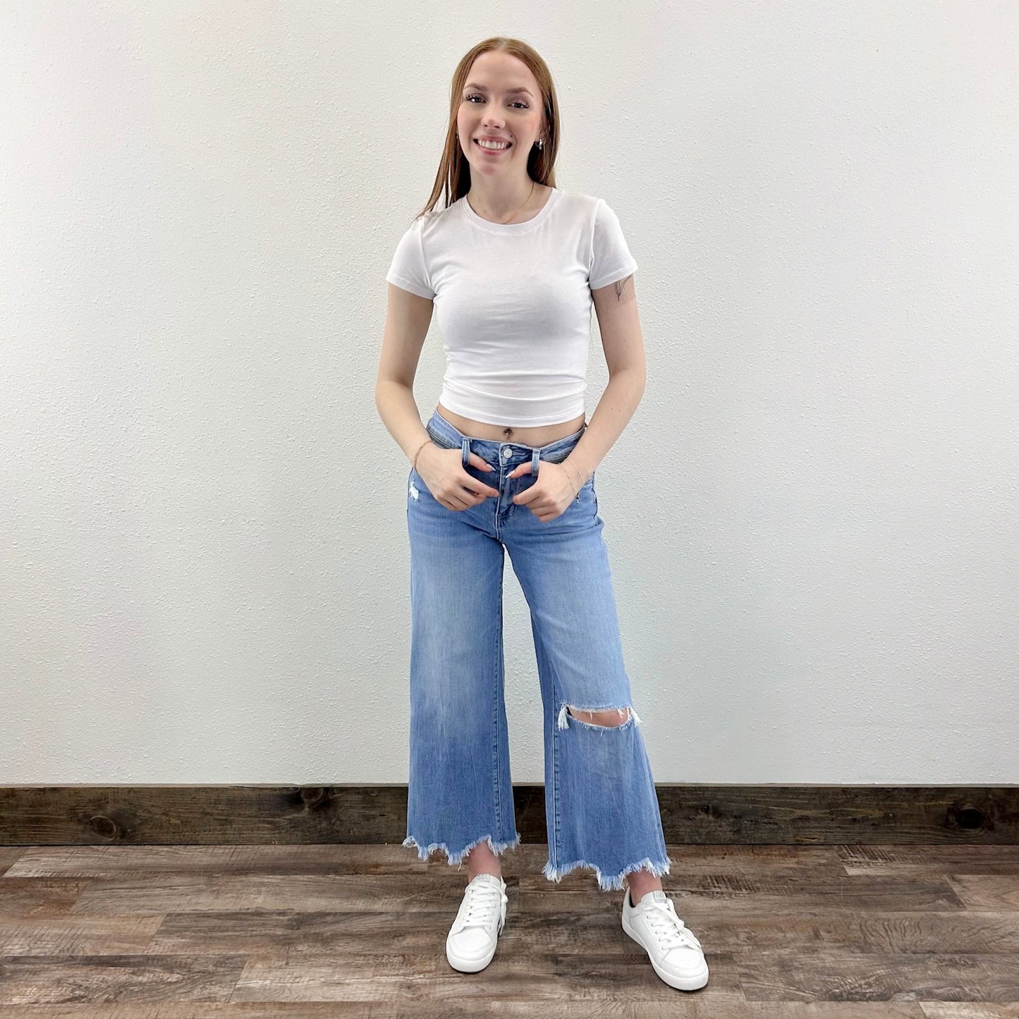 Distressed Crop Jeans