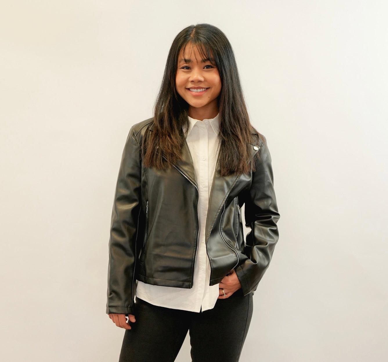 Vegan Leather Moto Jacket