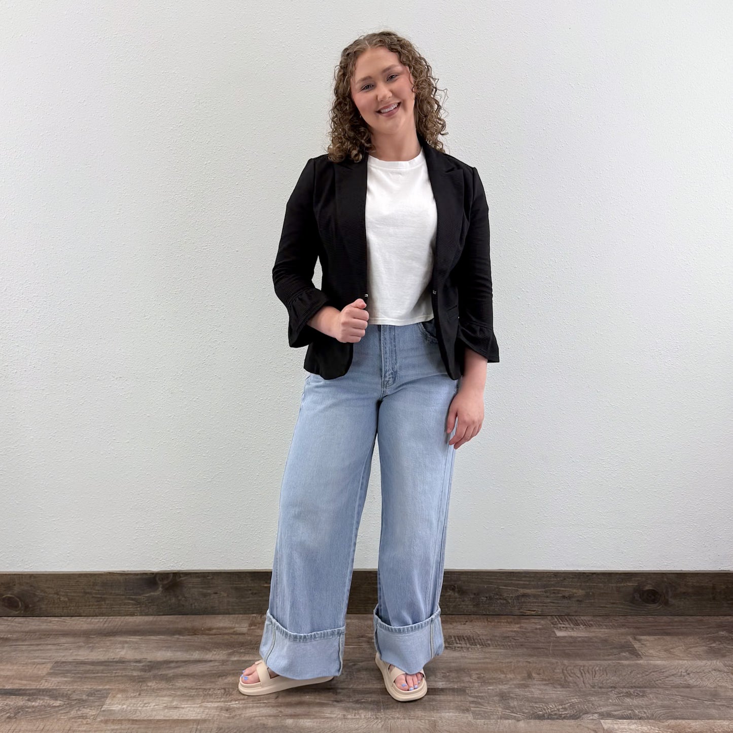 Ruffle Blazer