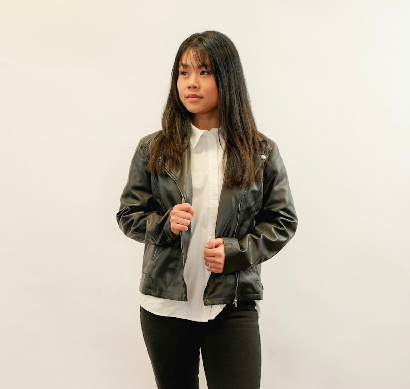 Vegan Leather Moto Jacket