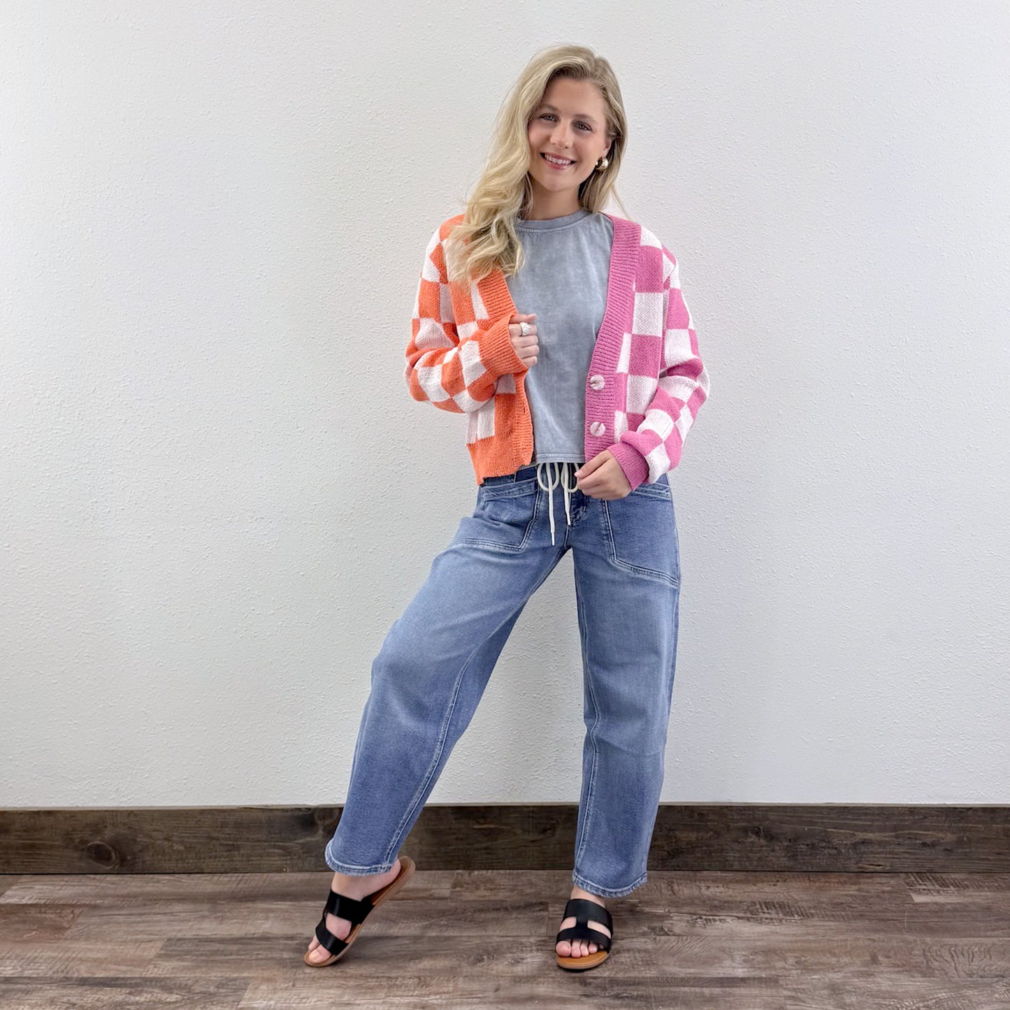 Checker Cardigan