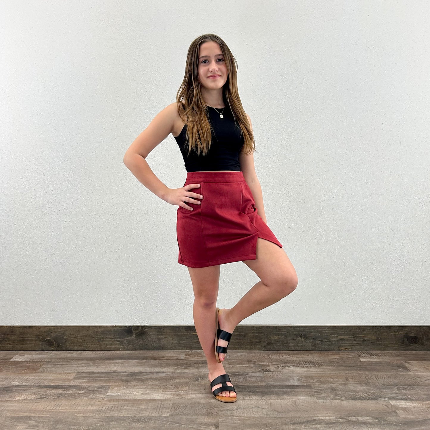 Faux Suede Skirt