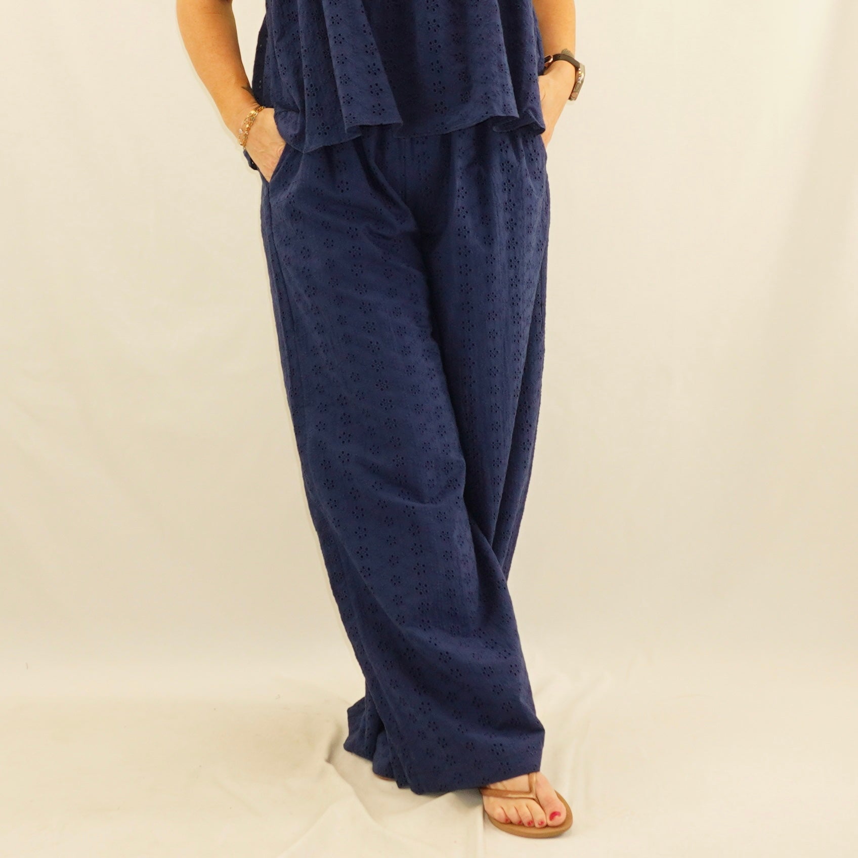 Eyelet Pants