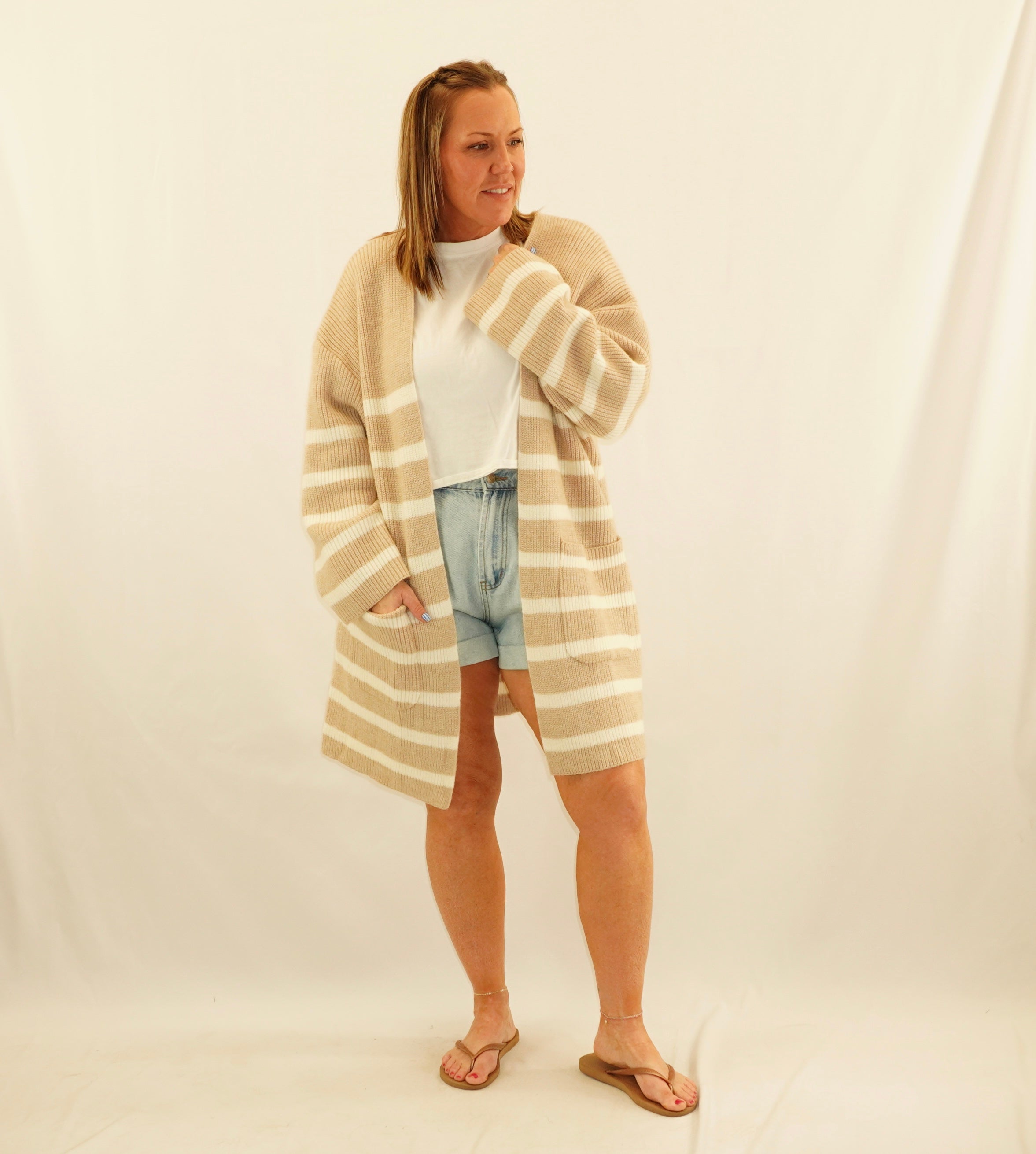 Striped Maxi Cardi