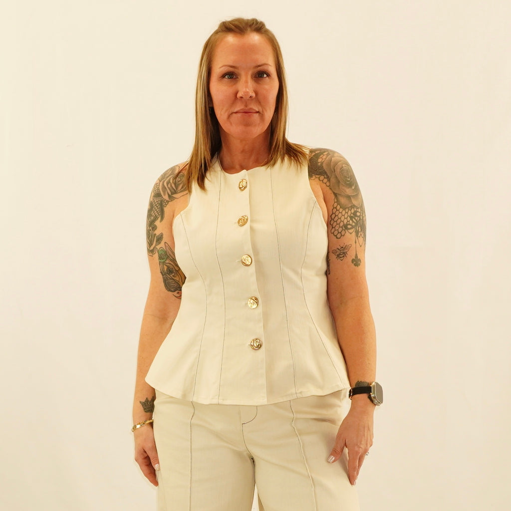 Cream Vest/Top