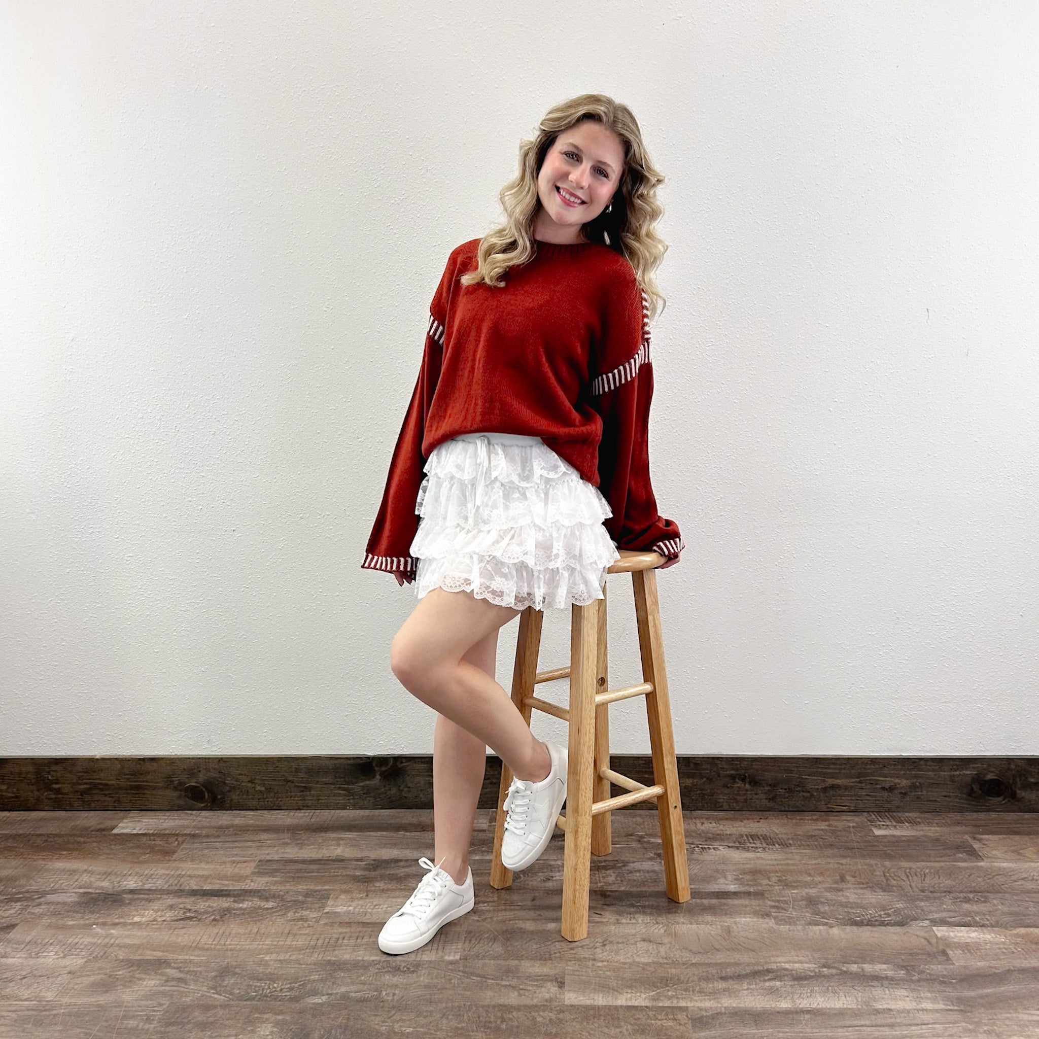 Lace Ruffle Skort