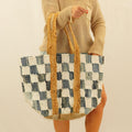 Denim Woven Tote