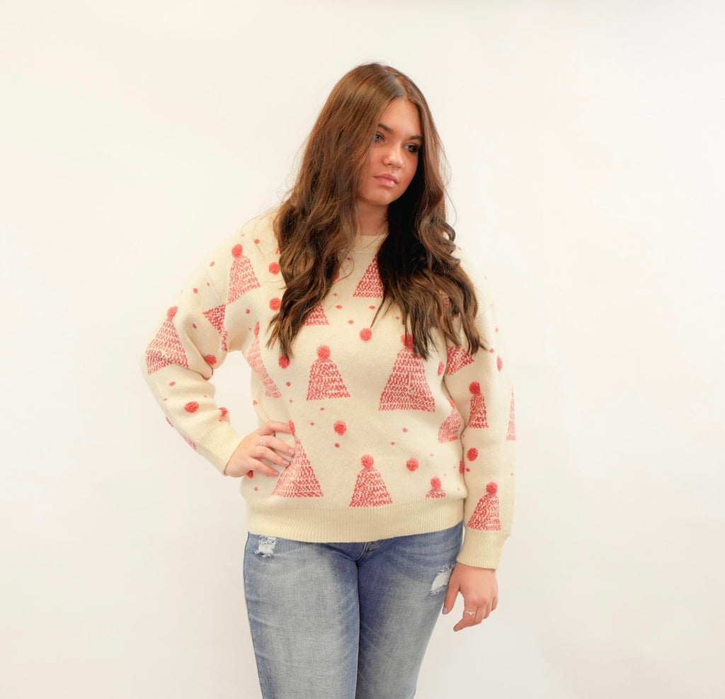 Pompom Pullover Sweater