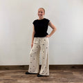 Embroidered Linen Pants