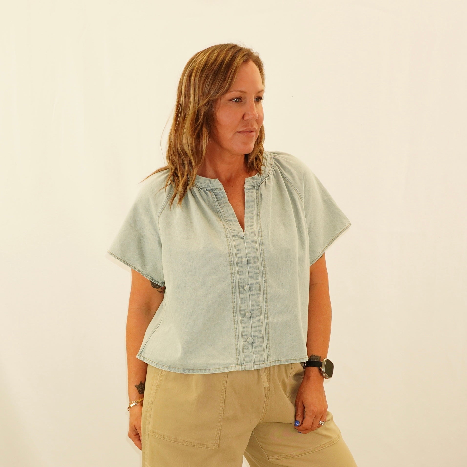Allie Denim Top