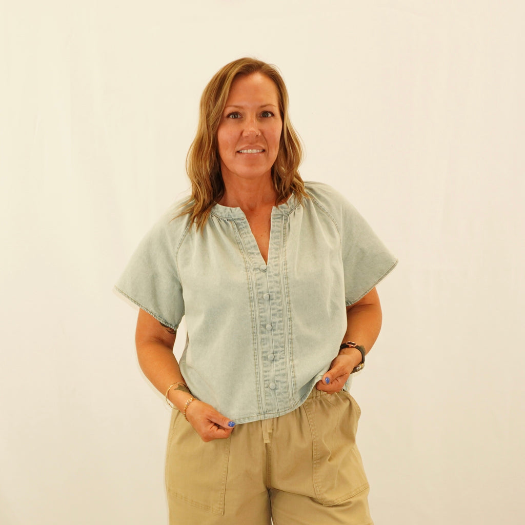 Allie Denim Top