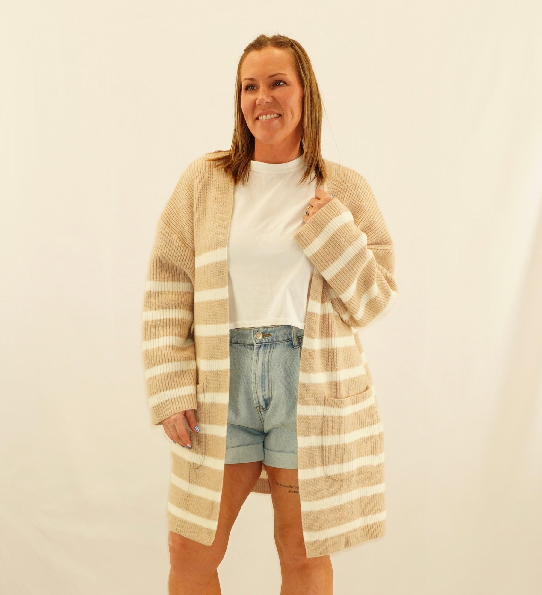 Striped Maxi Cardi