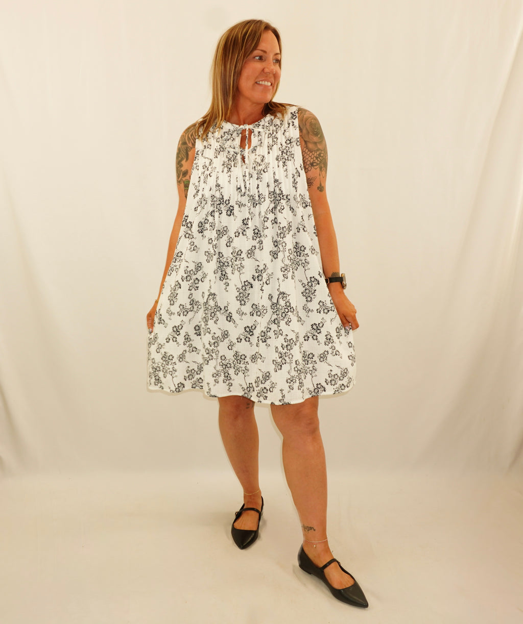 Pintuck Dress