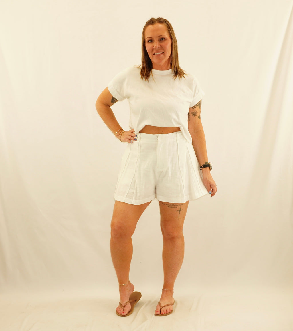 Pintuck Shorts