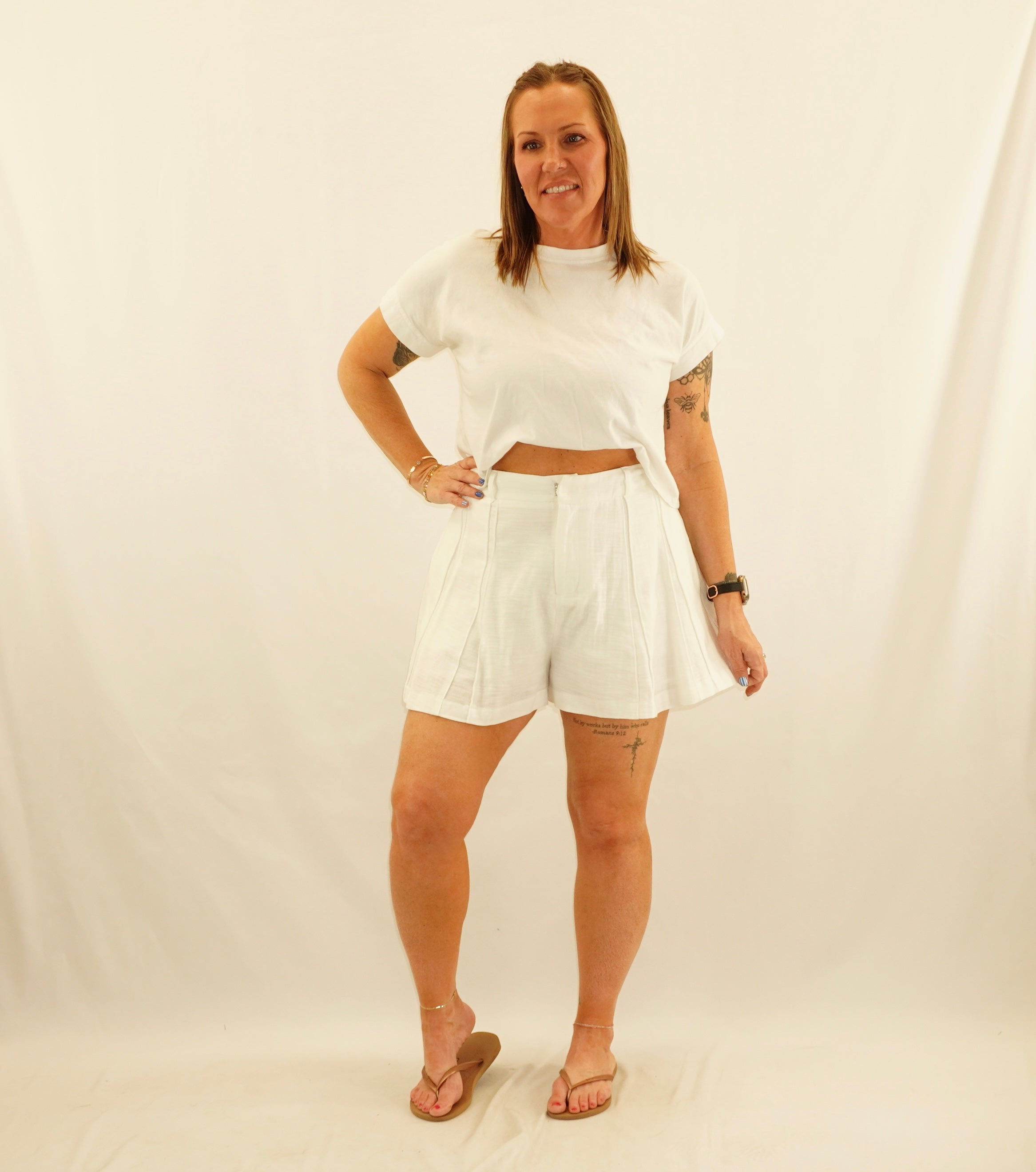 Pintuck Shorts