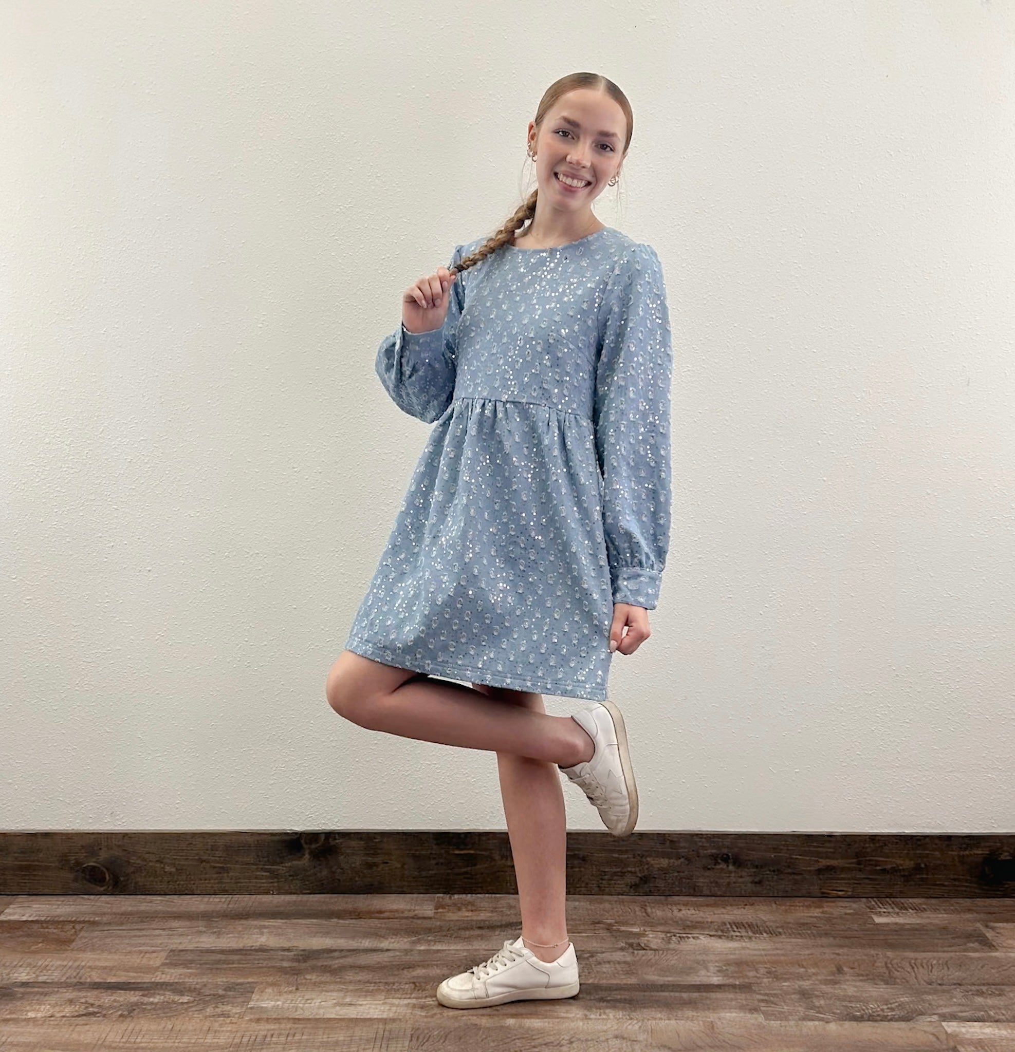 Indigo Glitter Dress