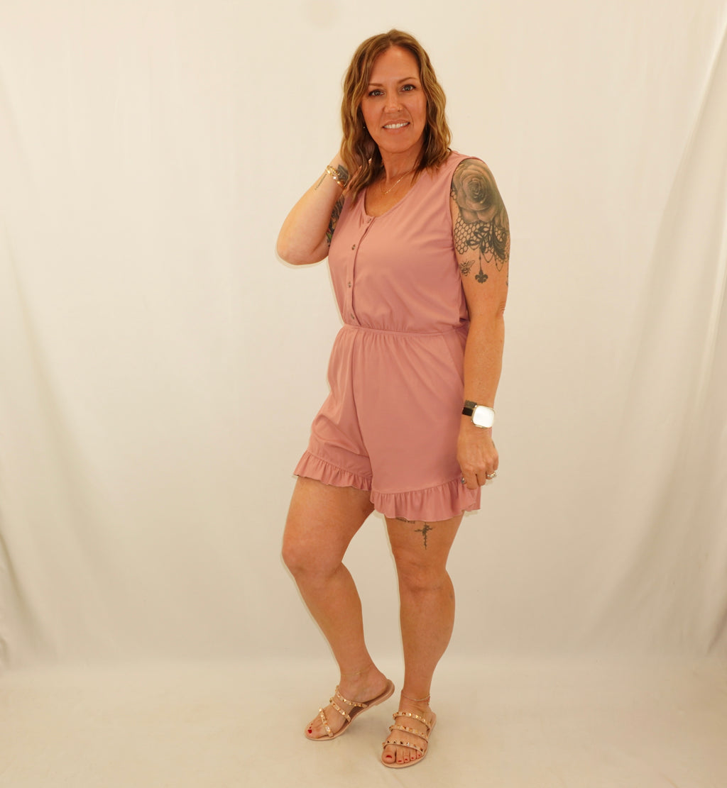 Ruffle Hem Romper