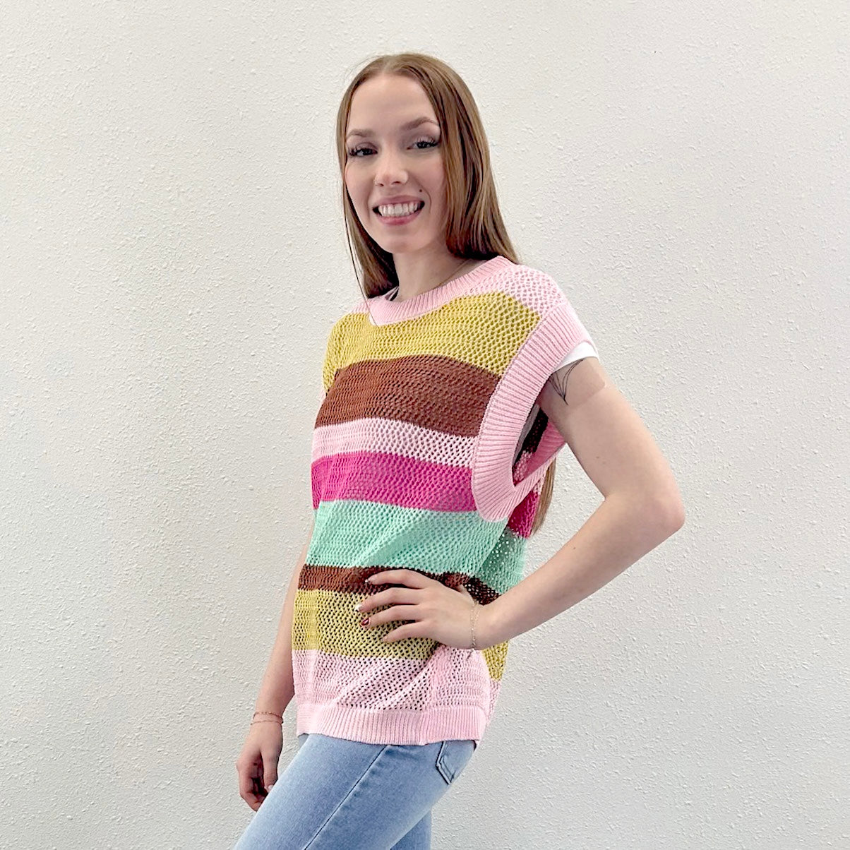 Crochet Color block Top