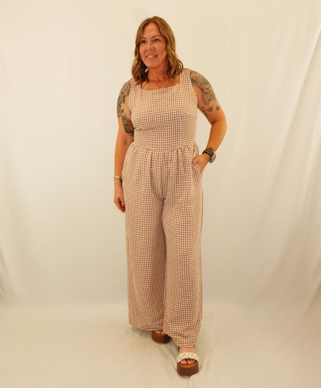 Gingham Jumpsuit