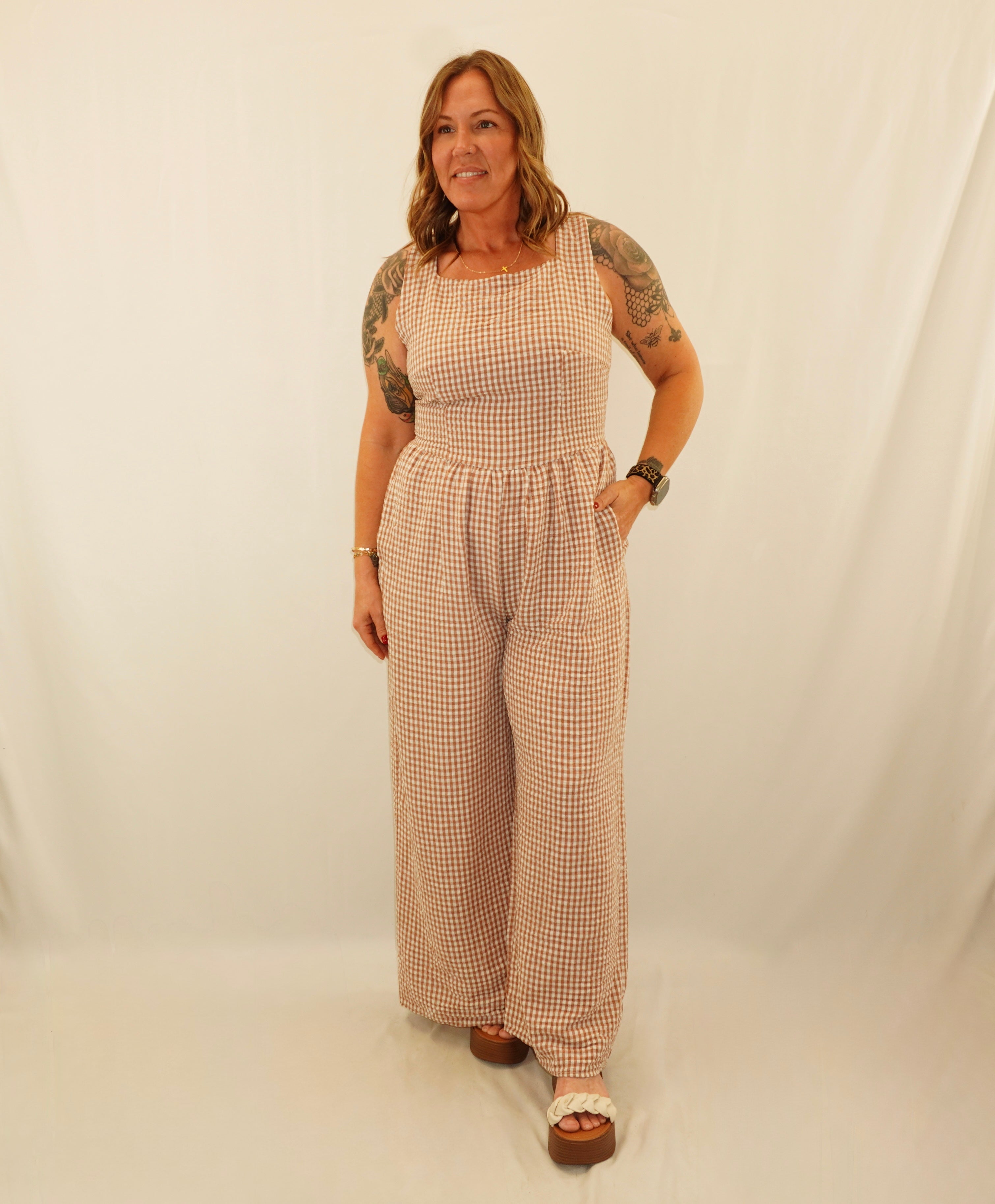 Gingham Jumpsuit