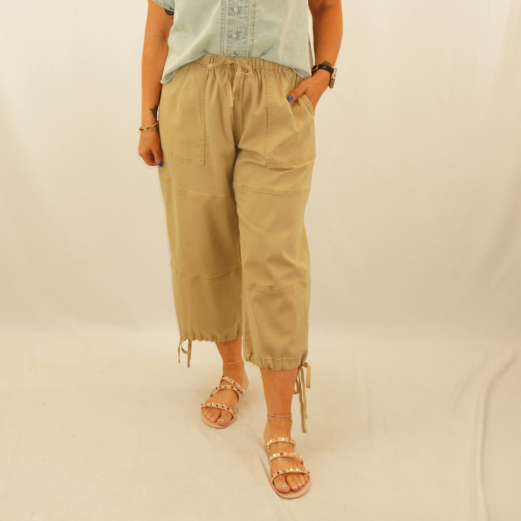 Khaki Cropped Pants