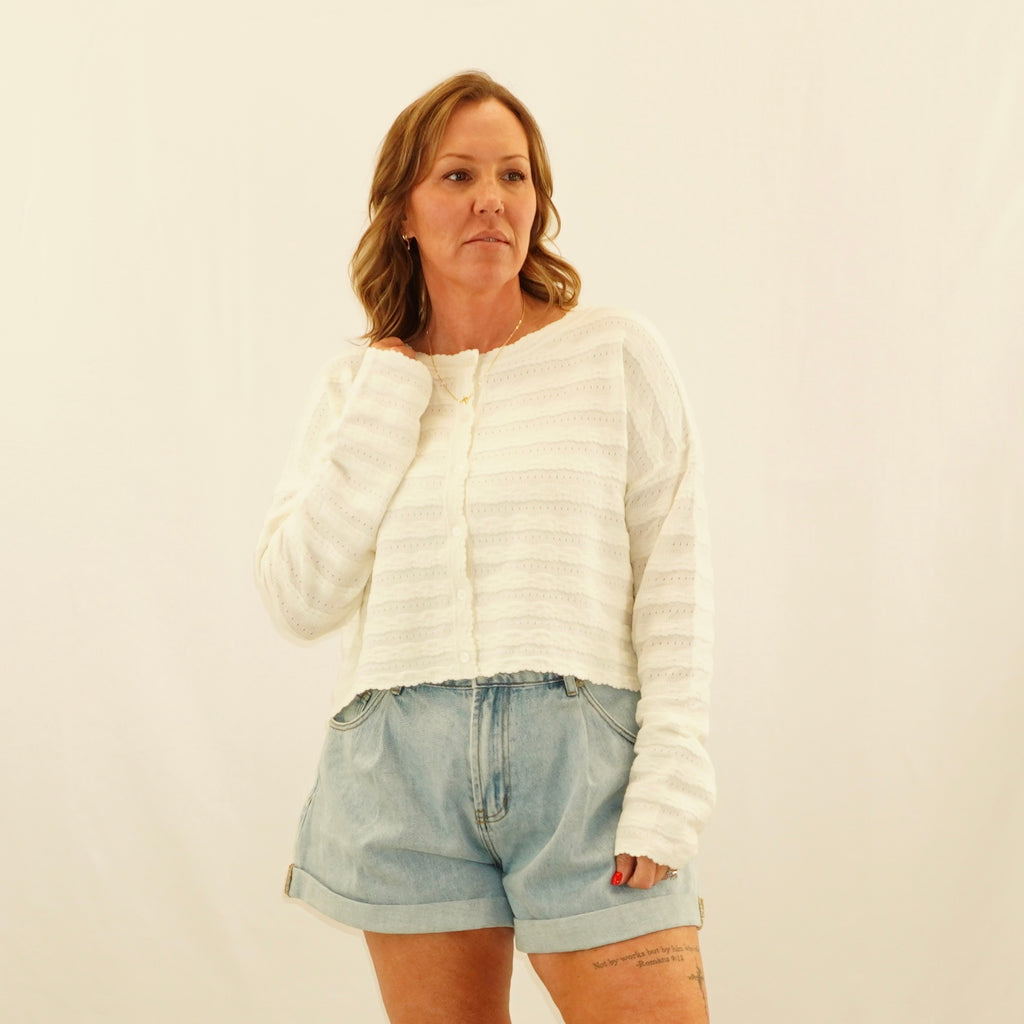 Pointelle Cardigan