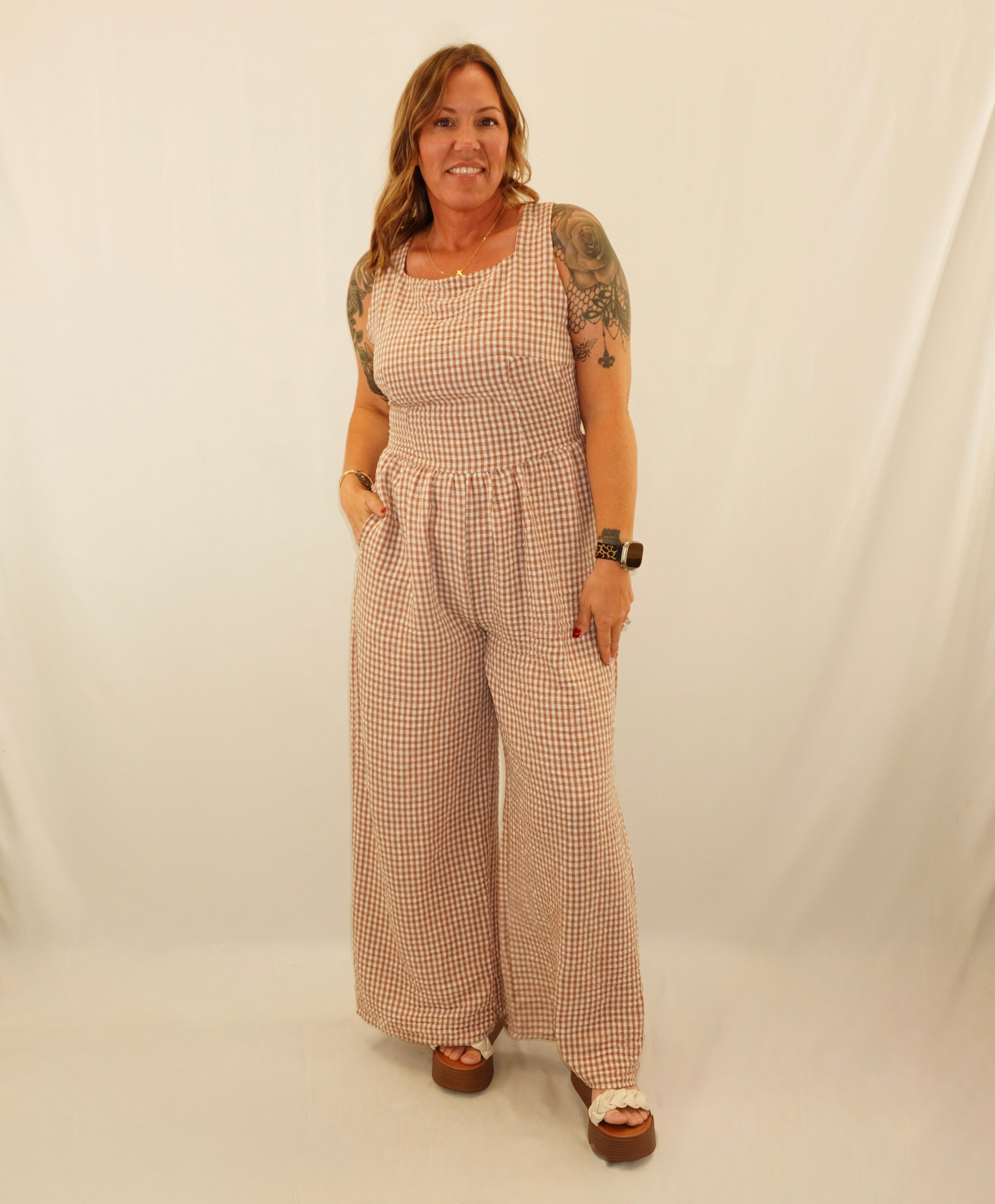 Gingham Jumpsuit
