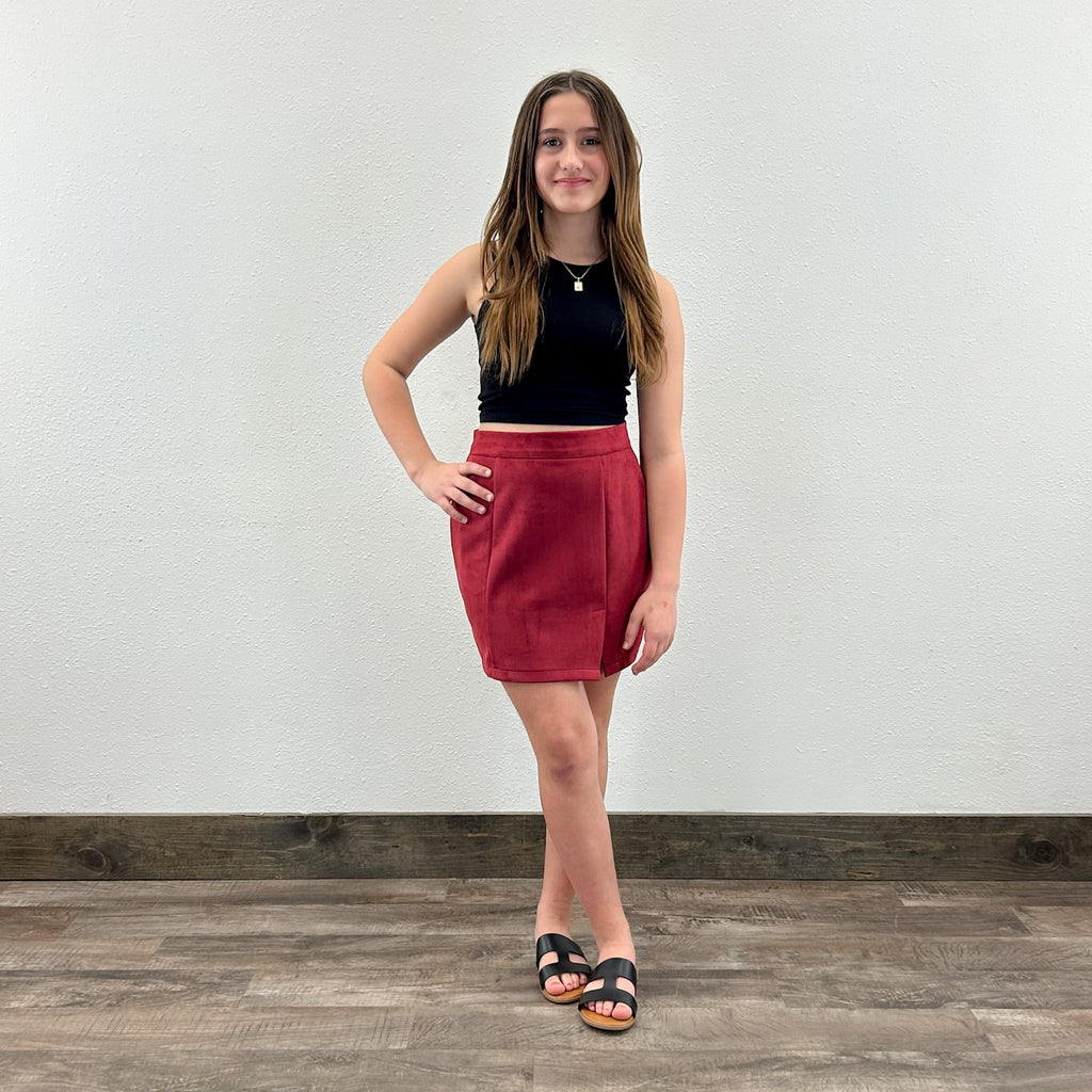 Faux Suede Skirt