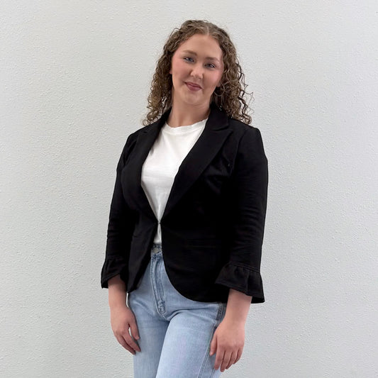 Ruffle Blazer