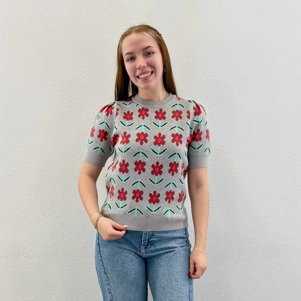 Floral Knit Top