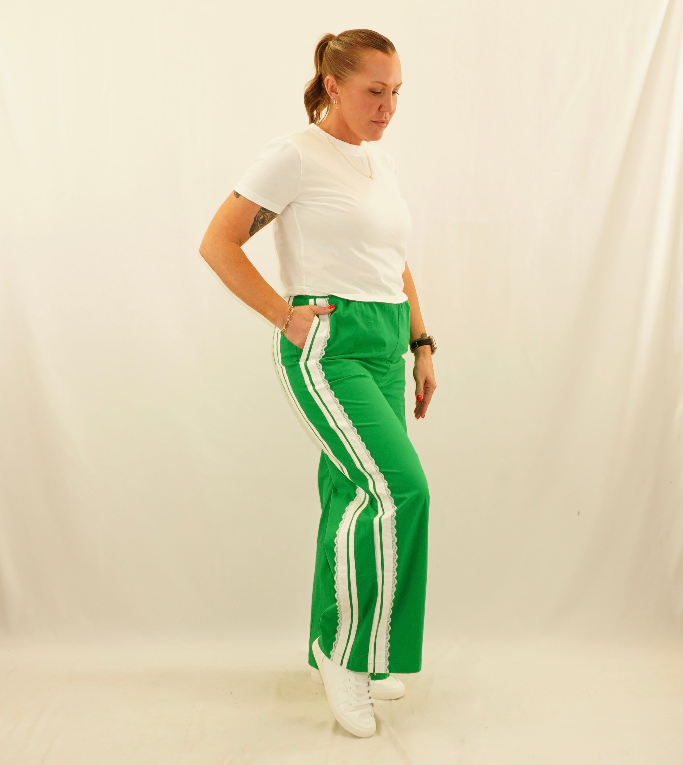 Lace Track Pants