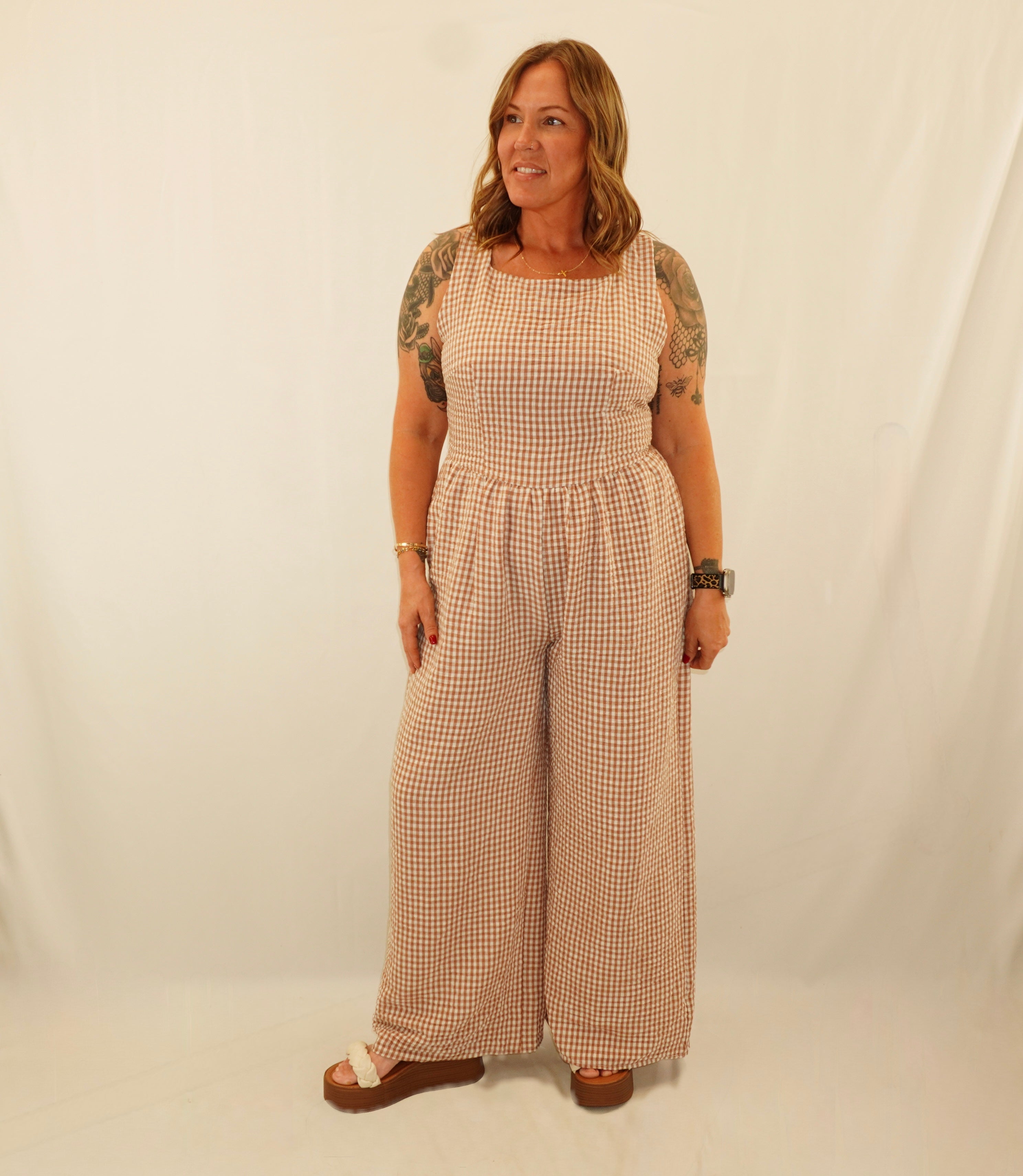 Gingham Jumpsuit