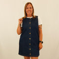 Denim Button Mini Dress