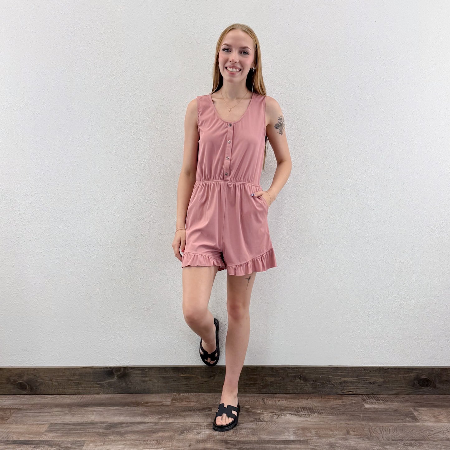 Ruffle Hem Romper