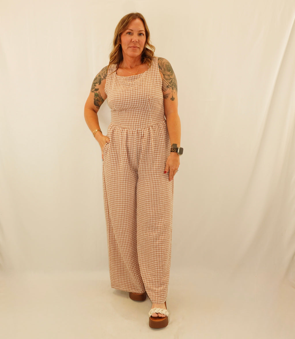 Gingham Jumpsuit