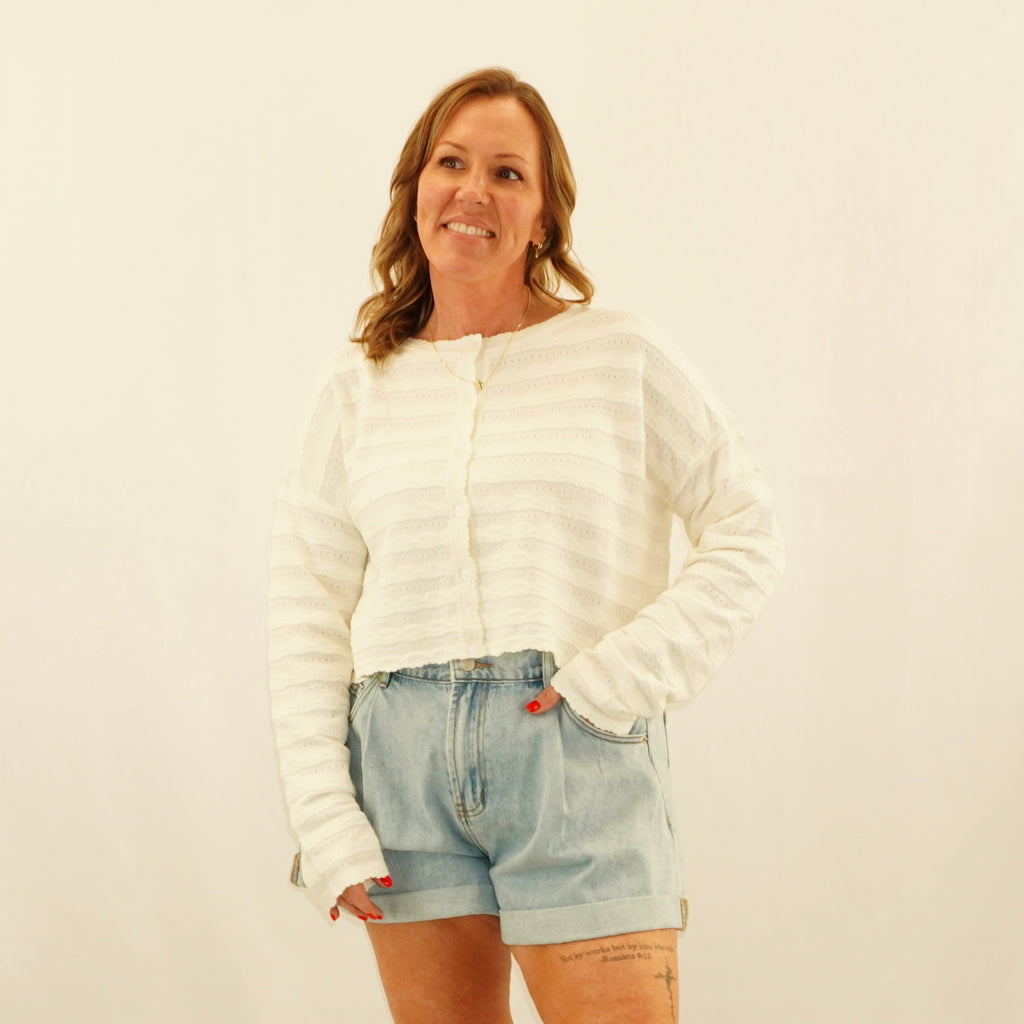 Pointelle Cardigan