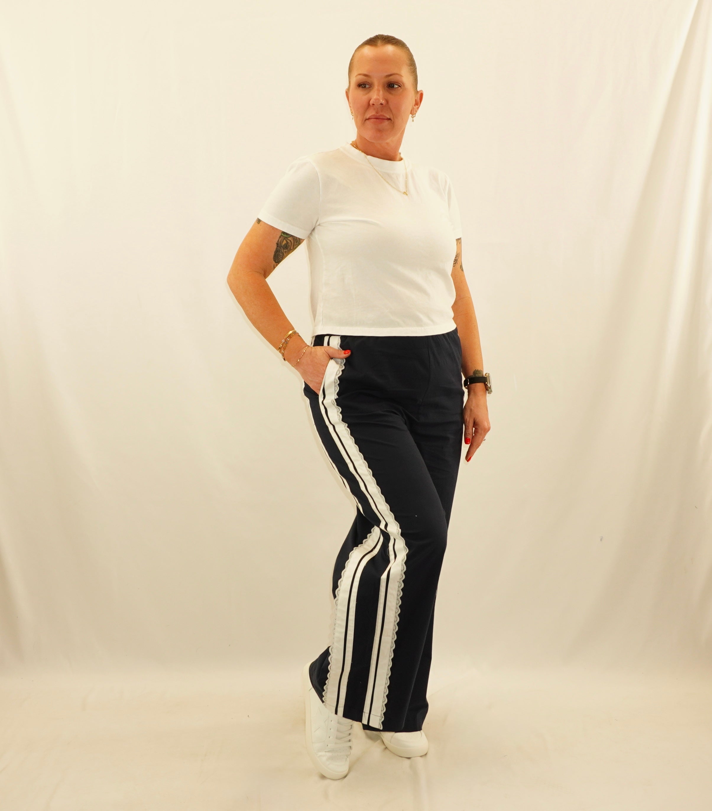 Lace Track Pants