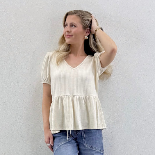 Slub Babydoll Top