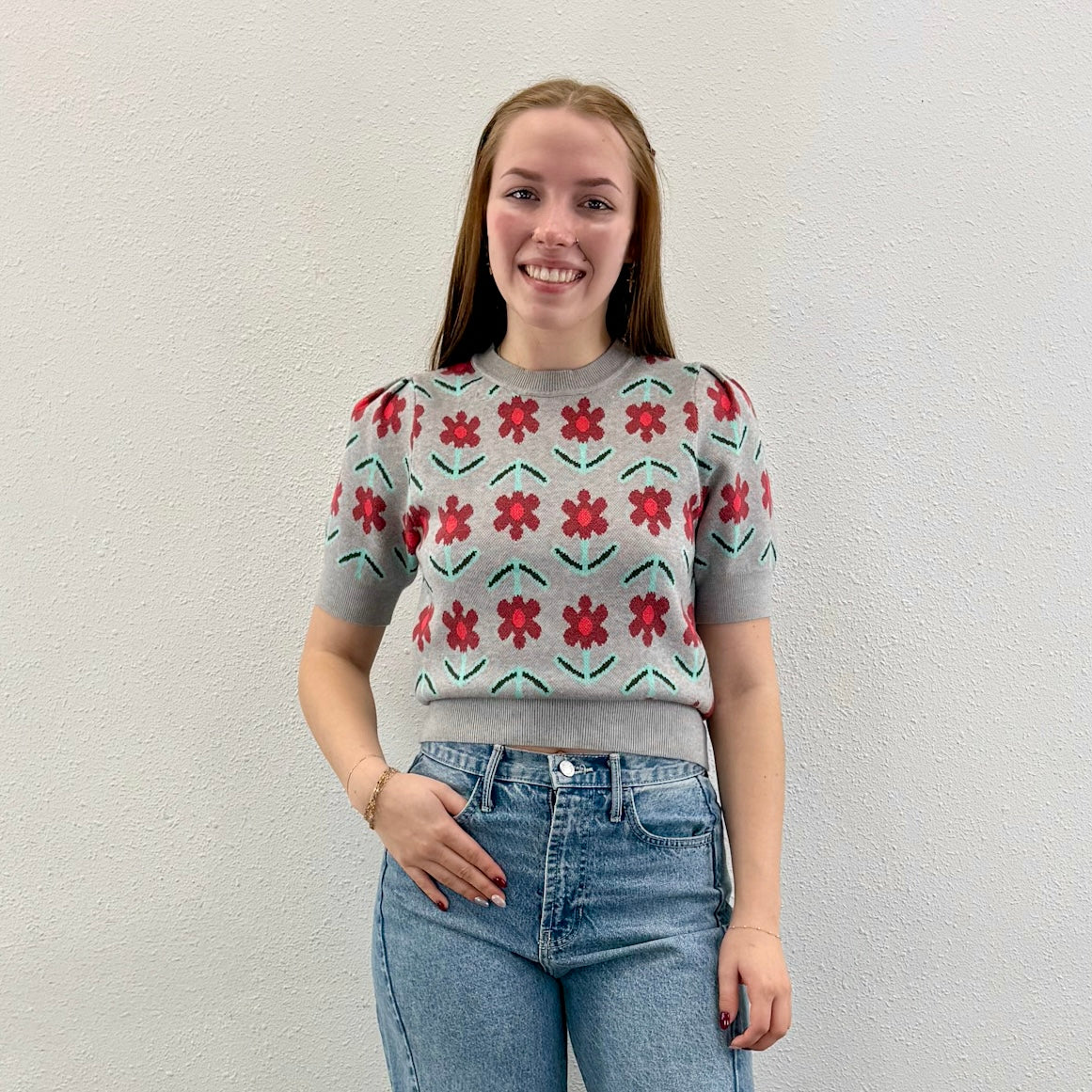 Floral Knit Top