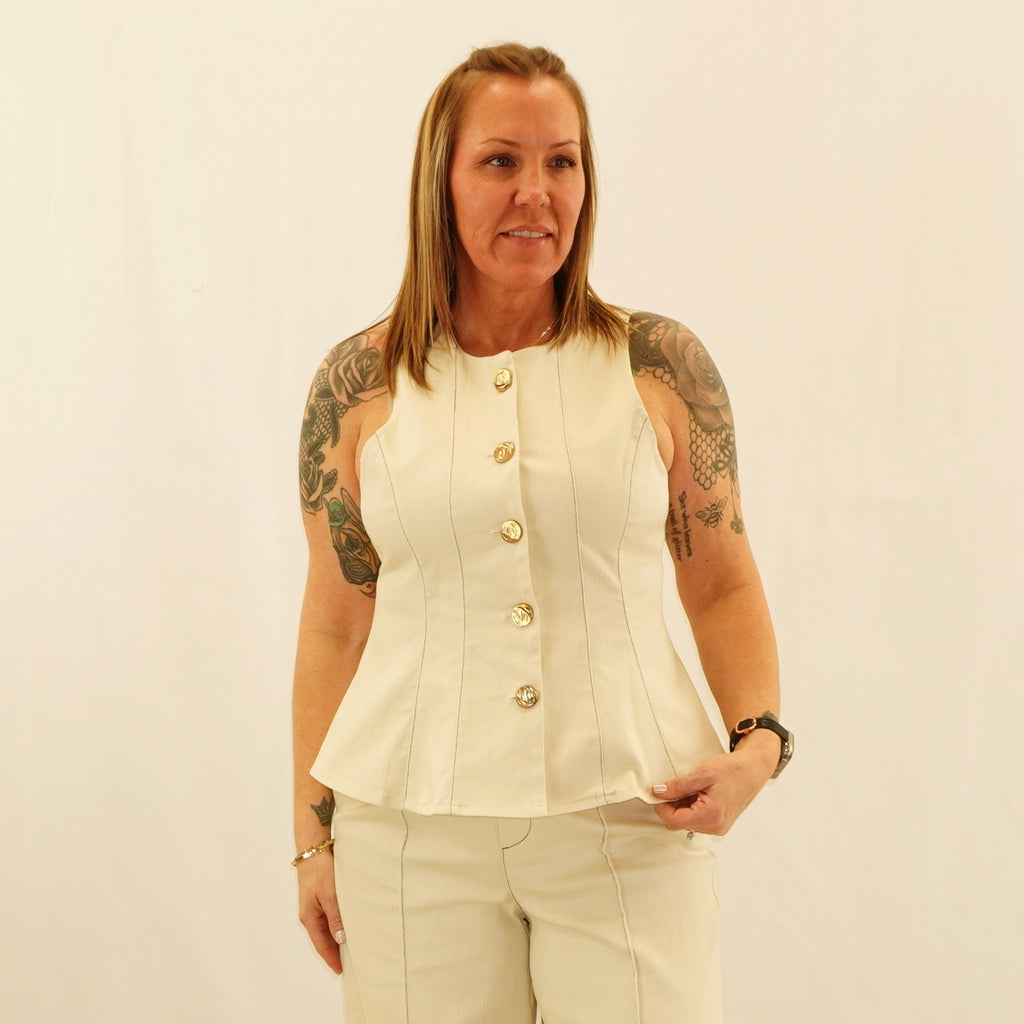 Cream Vest/Top