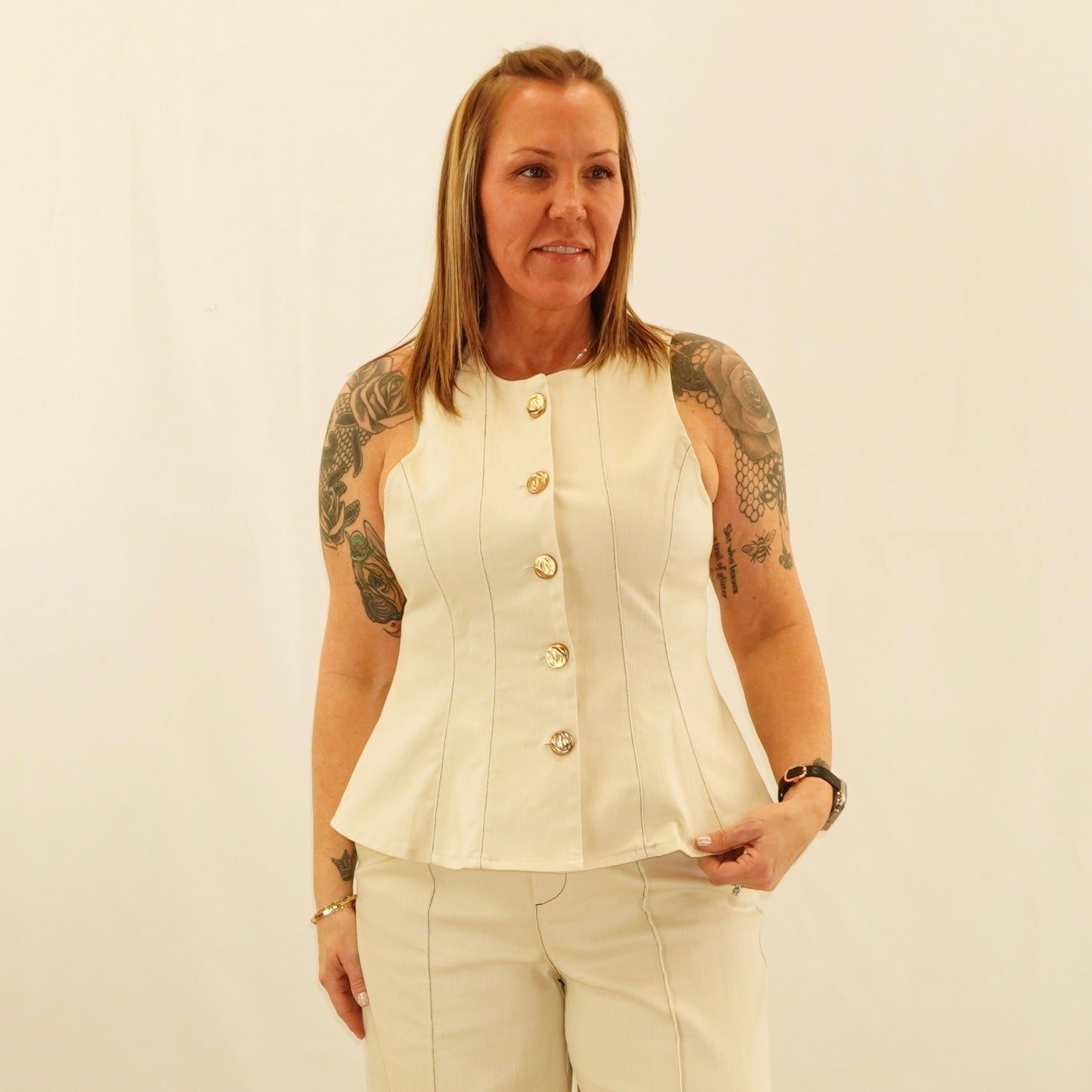 Cream Vest/Top