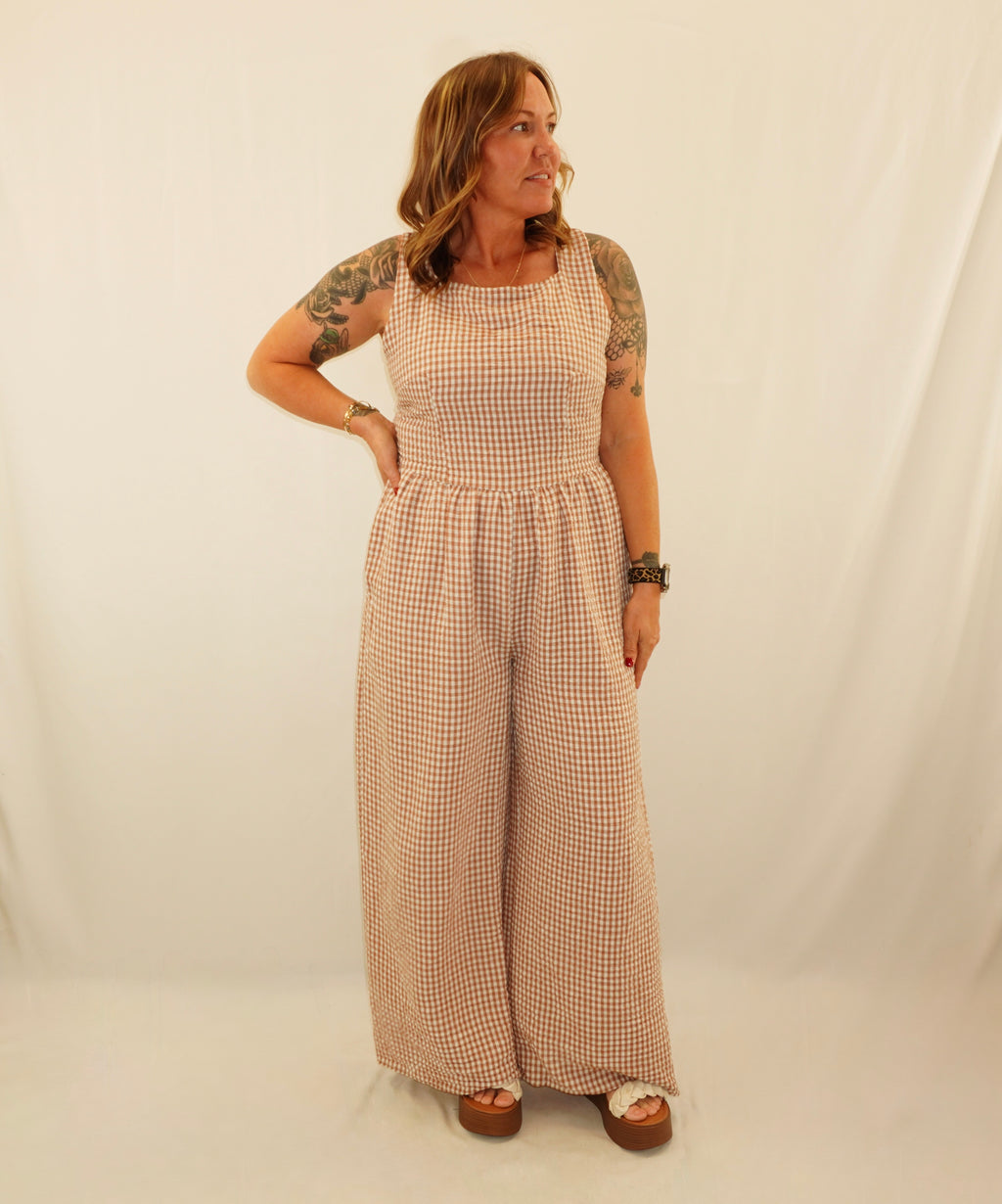 Gingham Jumpsuit