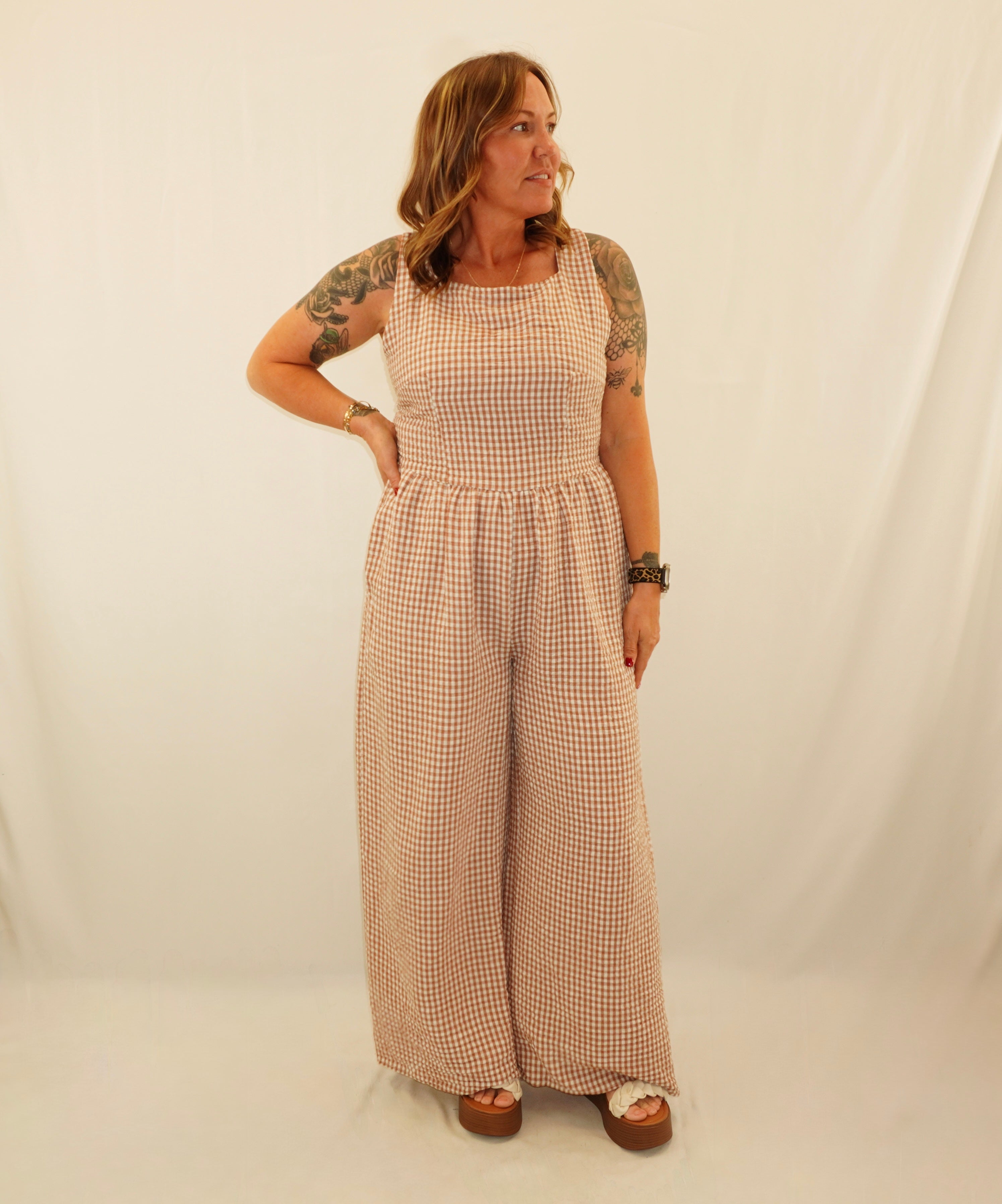 Gingham Jumpsuit