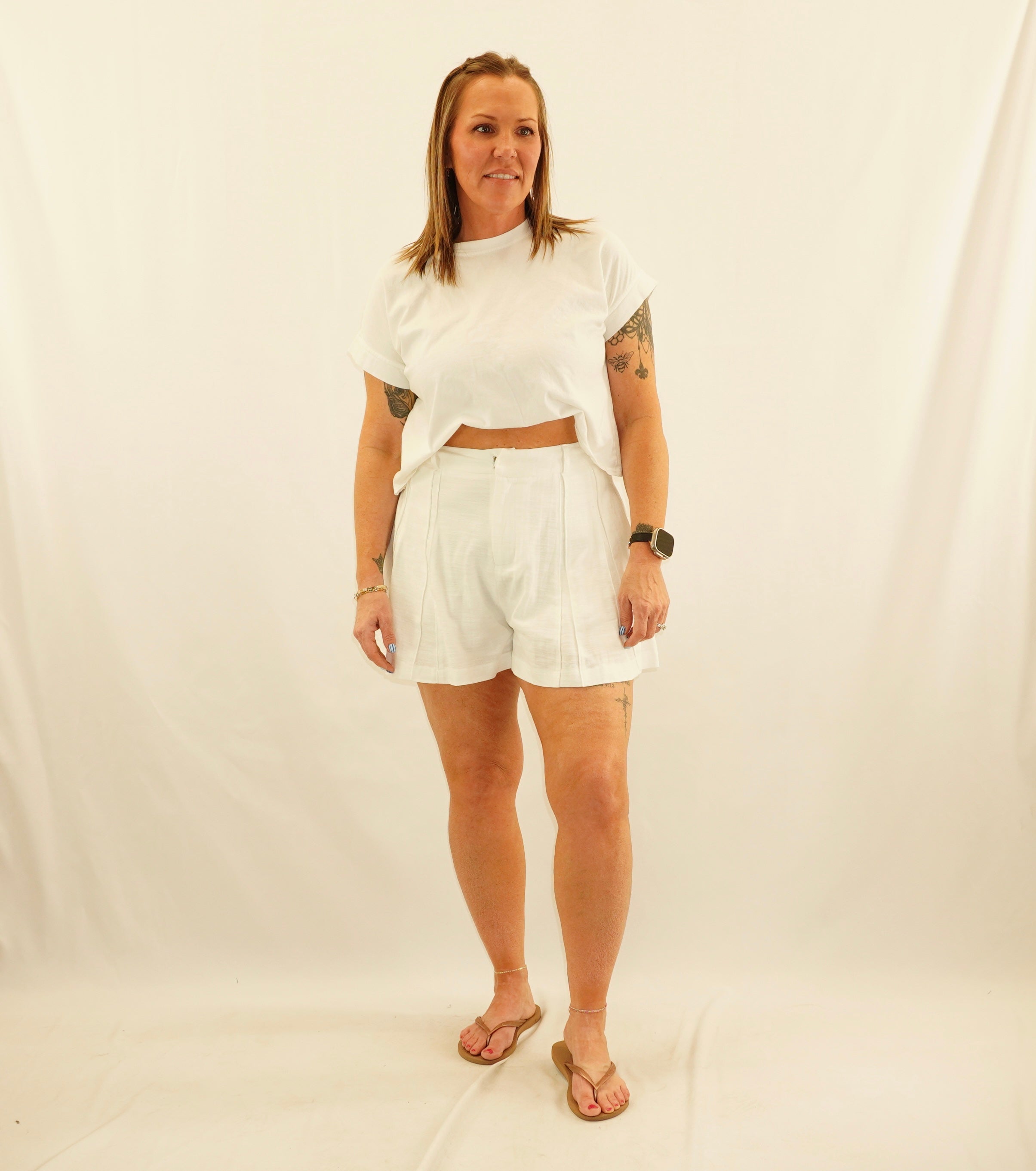 Pintuck Shorts